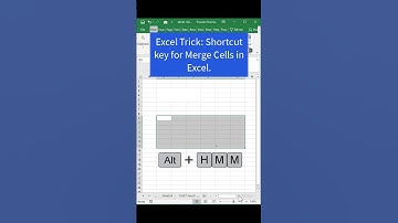 Excel Trick: Shortcut key for Merge Cells in Excel.