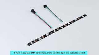 How to cut and connect Ws2812b led strip?