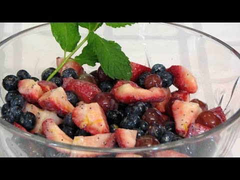 Fresh Fruit Salad with Honey Poppy Seed Dressing -- Lynn's Recipes