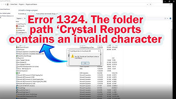 Error 1324: The folder path 