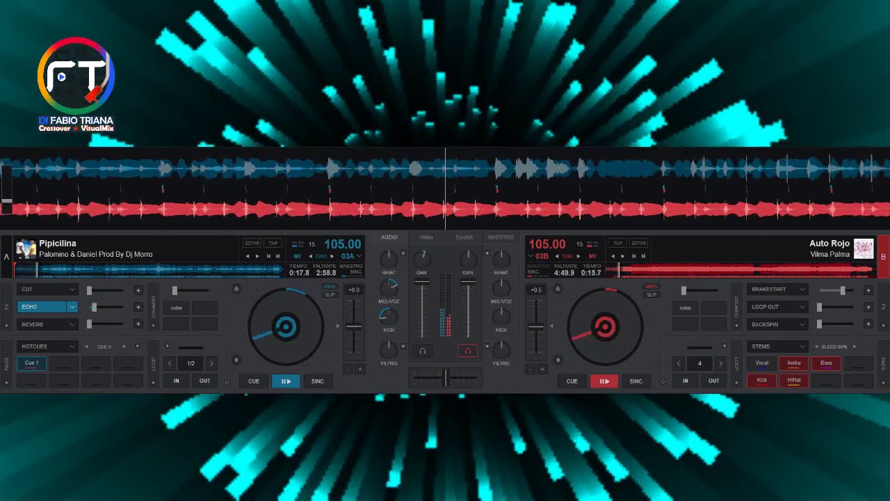 mashup live con virtual dj 2021 y sus stems YouTube