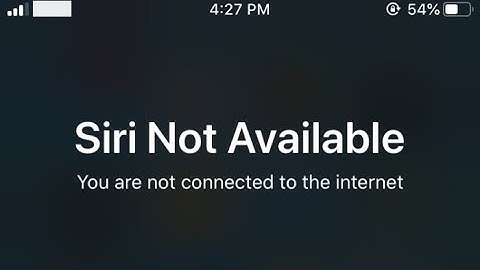 Siri Not Available Connect To The Internet Fix