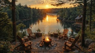 Need to Relax This Lakeside Forest Campfire & Nature Sounds for Spring Relaxing Ambience