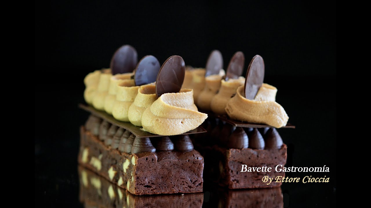 Brownie con crema de café