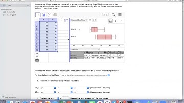 t - Test for Two Means with Data on MyOpenMath with GeoGebra