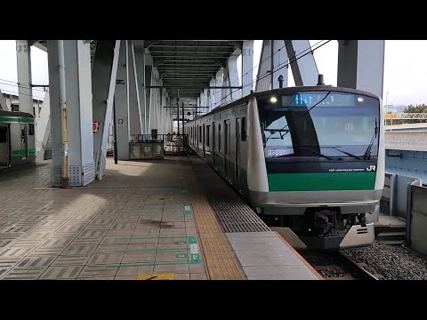 306.りんかい線新木場駅に到着する埼京線E233系
