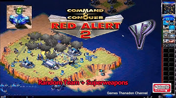 Red Alert 2 : Random 1 vs 7 + Superweapons Hard AI