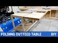 Building a folding table saw outfeed table