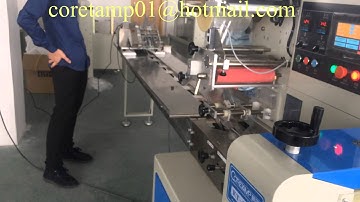 flow wrapper machine for card ，flow packaging machine for card with auto feeder(63*90mm)