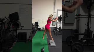Front foot elevated split squat jumps