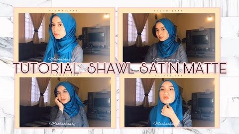 TUTORIAL SHAWL SATIN RAYA 2020 | SIMPLE & ELEGANT - ELLOHIJABS