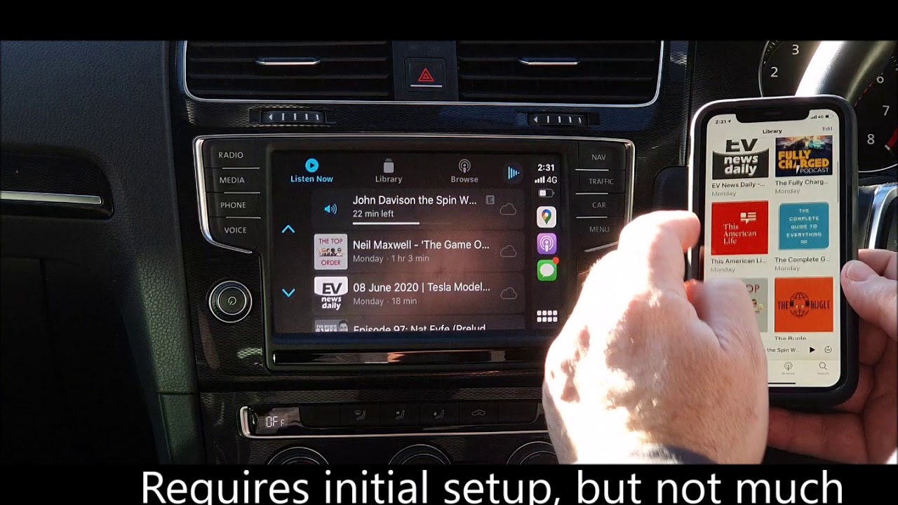 VW Golf Mark 7 Integration Kit - Android Auto (cable connection) and  Wireless Apple CarPlay 