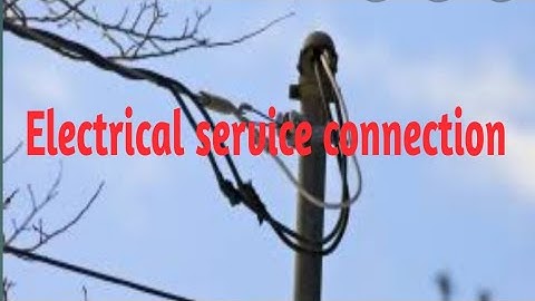 Electrical service connection | Electrical estimation and costing
