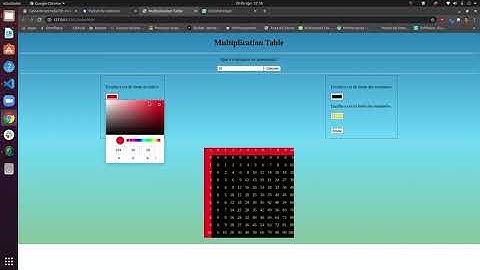 Tabela de Tabuada Dinâmica