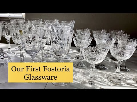 Our First Fostoria Glassware Set | Estate Sale Finds