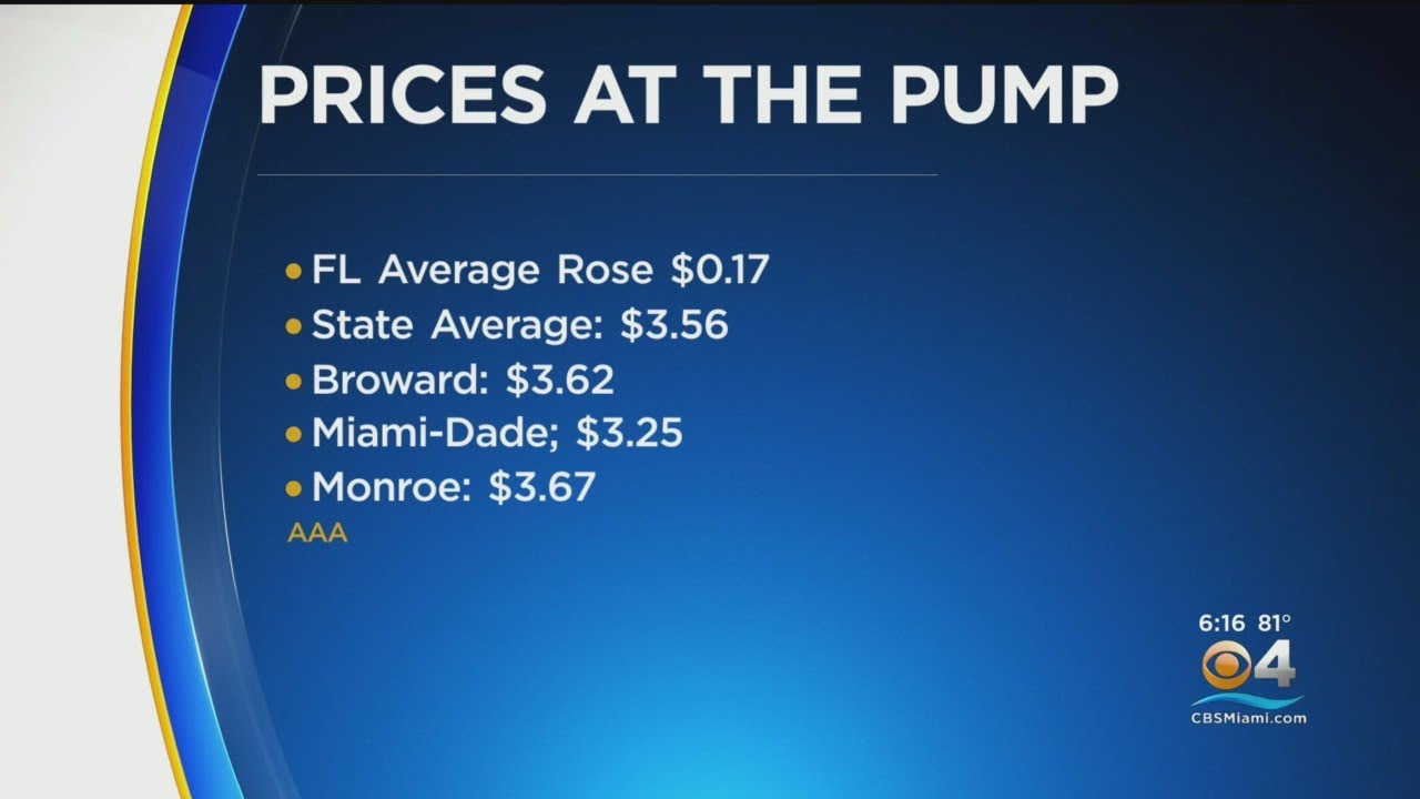 Florida gas prices surged 17 cents last week - YouTube