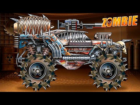 Видео: Машина МОНСТР ТРАК vs Зомби в гонках Hill Zombie Racing! Новая и мощная тачка в игре как Earn to Die