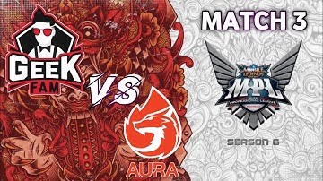 GEEK FAM vs AURA FIRE | MPL-ID Season 6 Week 7 Day 2