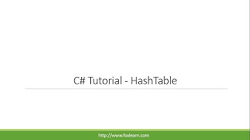 C# Tutorial - HashTable