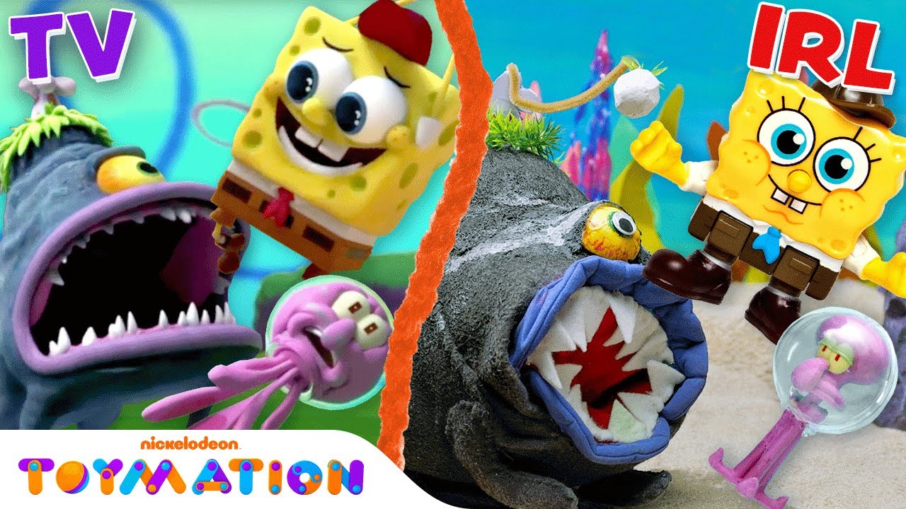 ⁣SpongeBob & Patrick Toys Go Jellyfish Hunting Part 2! | Kamp Koral | Toymation