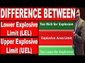 What is LEL and UEL in hindi | lower & upper explosive limit| Flammable Range @SafetyTrainerNebosh