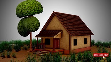 Cartoon House:Blender 2.80 Beta Eevee Realtime rendering