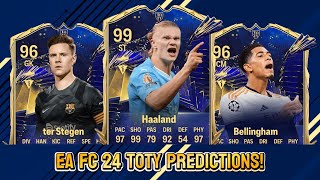 EA FC 24 TOTY PREDICTIONS FT. 🇩🇪 TER STEGEN, 🏴󠁧󠁢󠁥󠁮󠁧󠁿 BELLINGHAM AND 🇳🇴 HAALAND