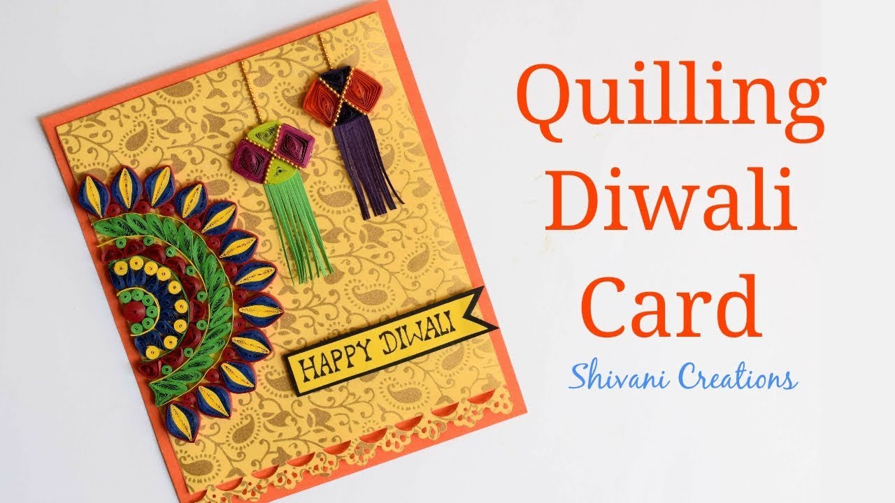 Quilling Diwali Card/ How to make Handmade Card for Diwali - YouTube