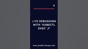Using kubectl exec for Live Debugging| Kubernetes Troubleshooting   #preethidevops #devopscourse