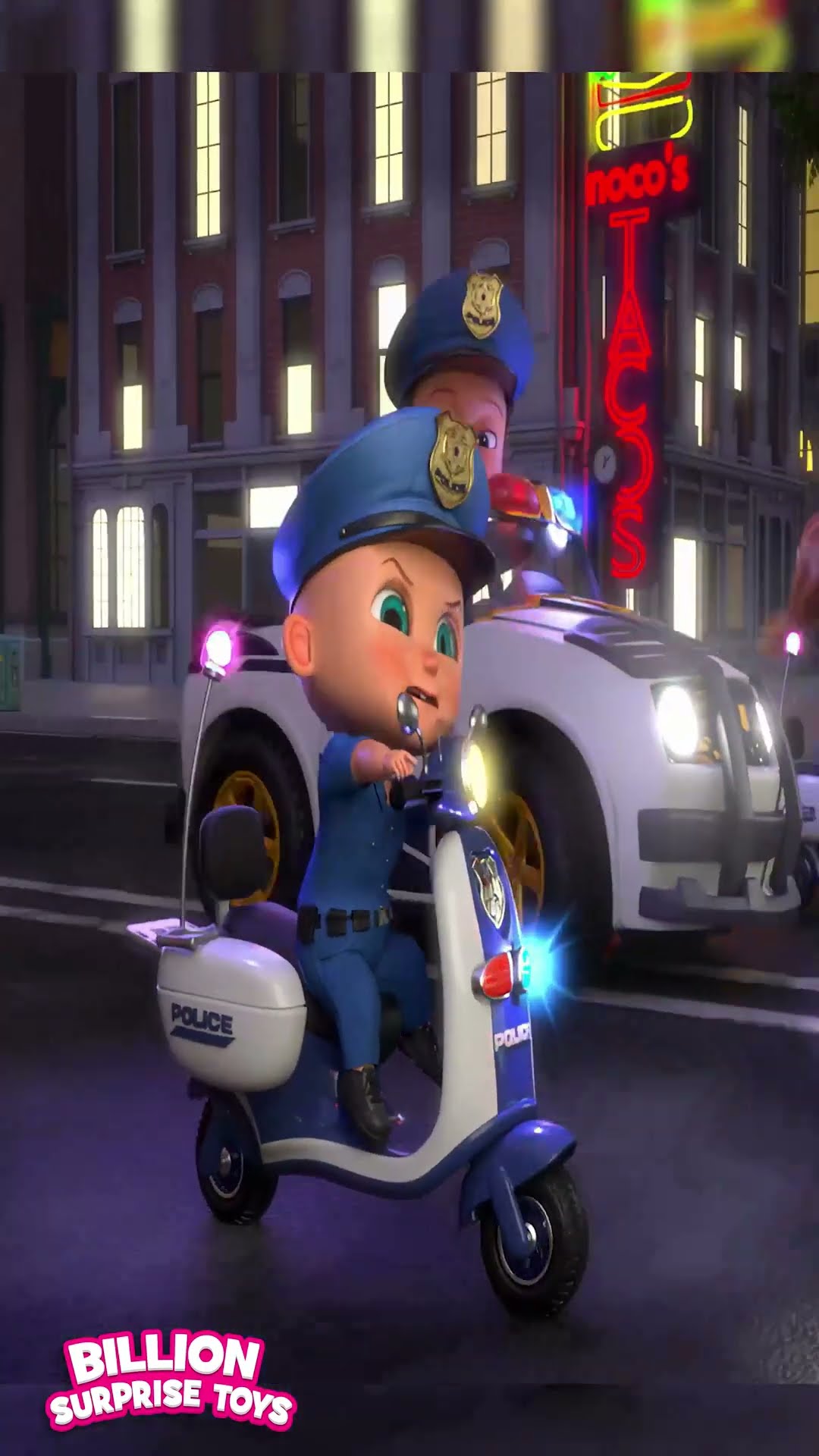 Police vs. thieves fight for the National crown - ABCs and 123s #shorts #billionsurprisetoys