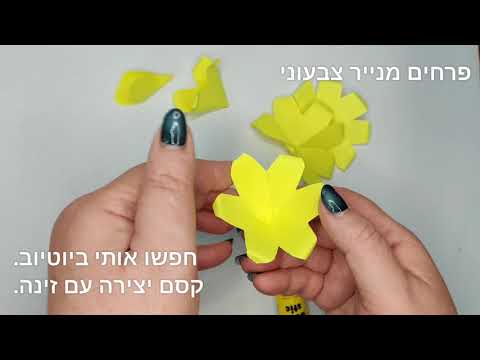 וִידֵאוֹ: איך גוזרים פרח מנייר