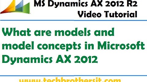 39-What are models and model concepts in Microsoft Dynamics AX 2012
