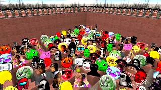 too much nextbots in big maze raiyan raza gmod #garrysmod #gmcyukon