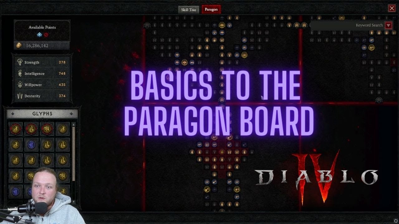 Diablo 4 How does Paragon Boards Work ~GOING OVER THE BASICS OF PARAGON ...