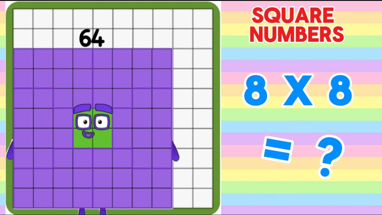 NUMBERBLOCKS SQUARE CLUB 1 TO 100 | SQUARE NUMBERS AND MULTIPLICATION ...