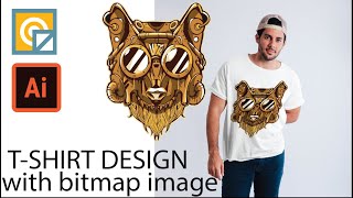 How to create T-shirt design  in vector magic or adobe illustrator in one click