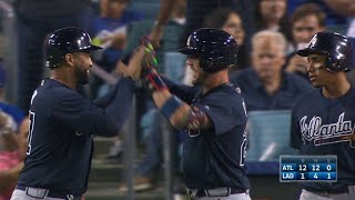 ATL@LAD: Flowers crushes a three-run homer to center