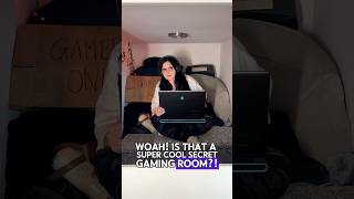 I Built The Craziest SECRET Gaming Room 🤯 #shorts @LaurenZside