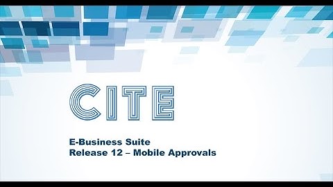 Oracle Mobile Approvals Video