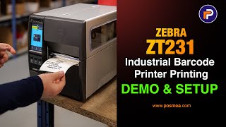 Zebra ZT231 🔥 Industrial Barcode Printer Printing Demo & Setup | UAE | Posmea