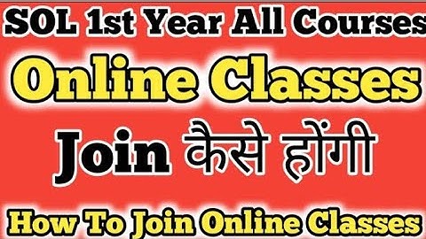 How to join1st Semester online classes in MICROSOFT TEAMS / DU SOL STEP BY STEP