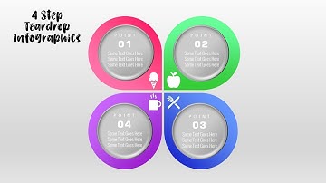 5) Create 4 Step TEARDROP Infographic/PowerPoint Presentations/Graphic Design/Free Template