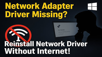 Fix "Network Adapter Driver Missing" | Reinstall Network Driver Without Internet!