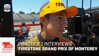 Practice 1 Interviews | 2024 Firestone Grand Prix of Monterey | INDYCAR
