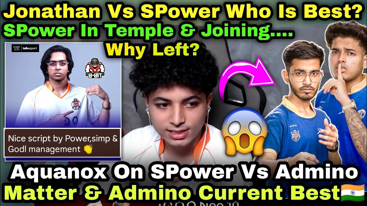 Aquanox On SPower Vs Admino Matter & Admino Best Player In 🇮🇳 jonathan vs SPower Who Is Best 😮