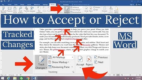 How to Accept or Reject the Tracked Changes in MS Word | How to Accept Tracked Changes in MS Word