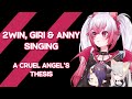 A Cruel Angel's Thesis - 2wintails' Birthday Karaoke ft. Annytf & OniGiri