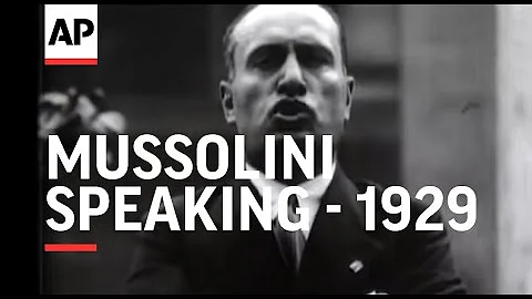 Mussolini Speaking - 1929