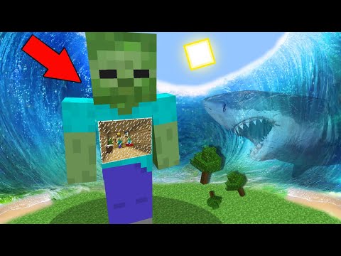 ZOMBİ İÇİNDE EV VS TSUNAMİ 😱 - Minecraft