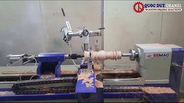 MÁY TIỆN GỖ CNC CW-1520 - Máy tiện chân bàn + ghế tự động
